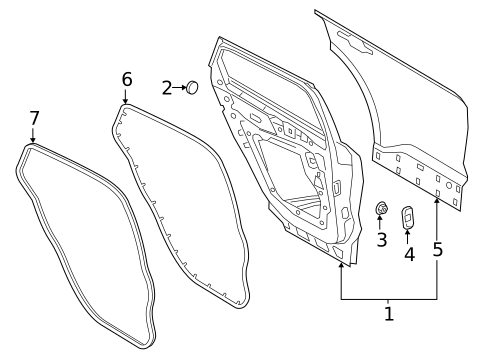 Door & Components for 2023 Ford Escape #1