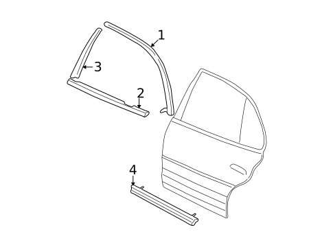 Exterior Trim - Rear Door for 2003 Buick Century #0