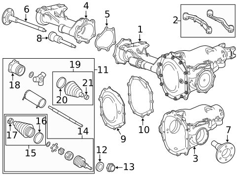 Carrier & Front Axles for 2011 Chevrolet Silverado 3500 HD #0