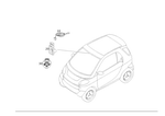 8458V001000000 - Electrical System: Wiring Harness Ir Receive for Smart: EQ fortwo, Fortwo Image
