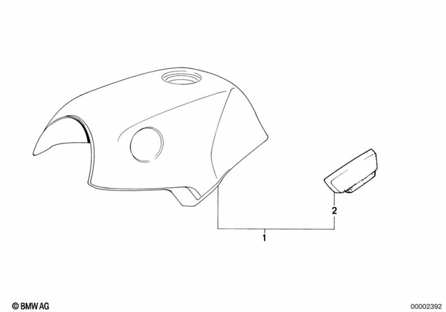 16111455331 - Fuel Supply: Knee Padding Left - Sw for BMW-Motorrad Image