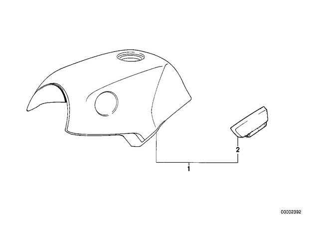 16111455332 - : Knee Padding Right - Switch for BMW-Motorrad Image