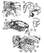 6506161AA - Body Sheet Metal Except Doors: Tapping Hex Head Screw And Washer for Chrysler: 200, 300, PT Cruiser, Sebring | Dodge: Avenger, Challenger, Charger, Durango, Journey, Magnum | Jeep: Grand Cherokee, Grand Cherokee WK Image