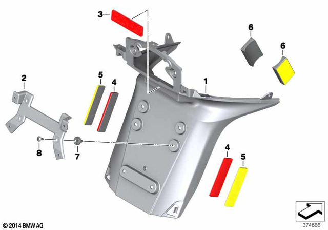 46627728673 - Lights: License Plate Holder -  for BMW-Motorrad Image
