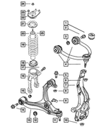 52089981AI - Front Suspension: Lower Control Arm, Left for Mopar Image