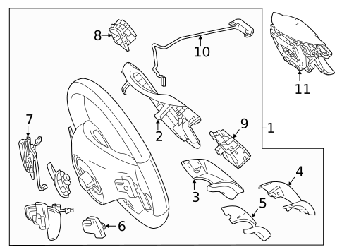 Steering Wheel & Trim for 2015 Mercedes-Benz CLA45 AMG #0
