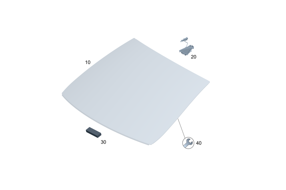 Genuine Mercedes-Benz SLK350 Windshield Upper Molding Trim – Outer, OEM 1716710030