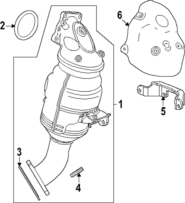26381263 - : Part# 26381263 F Gasket for Buick: Enclave | Cadillac: XT6 | Chevrolet: Traverse | GMC: Acadia Image