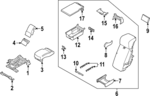 531124660CFA - : Armrest Assembly for Land Rover: Range Rover Image