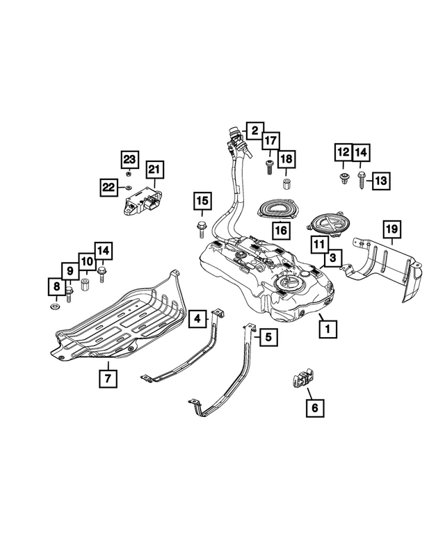 « 68439221AB – Fuel and Accelerator Pedal : Carburant RÉservoir pour Mopar Image »