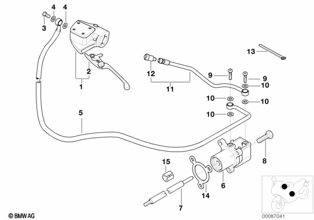 21522333411 - : Clutch Cable, Input/Output Cylinder for BMW-Motorrad Image