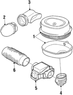 E6ZZ9600B - Engine: Air Cleaner Assembly for Ford: Mustang, Thunderbird | Mercury: Capri, Cougar Image