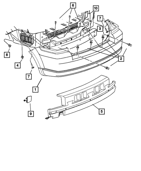 Rear Bumper and Fascia for 2011 Dodge Caliber #0