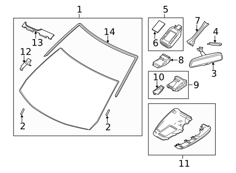 Glass - Windshield for 2018 Mazda 3 #0