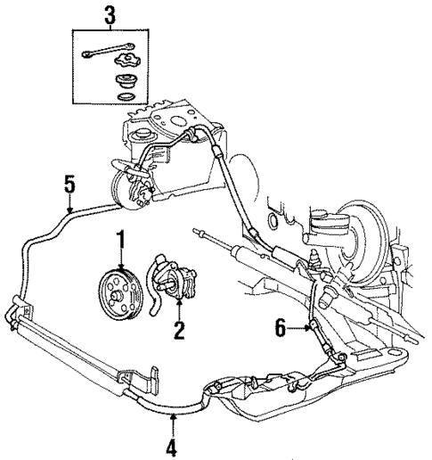 Pump & Hoses for 1998 Ford Taurus #0