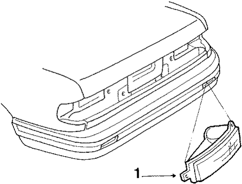 Rear Reflector for 1989 Pontiac Bonneville #0