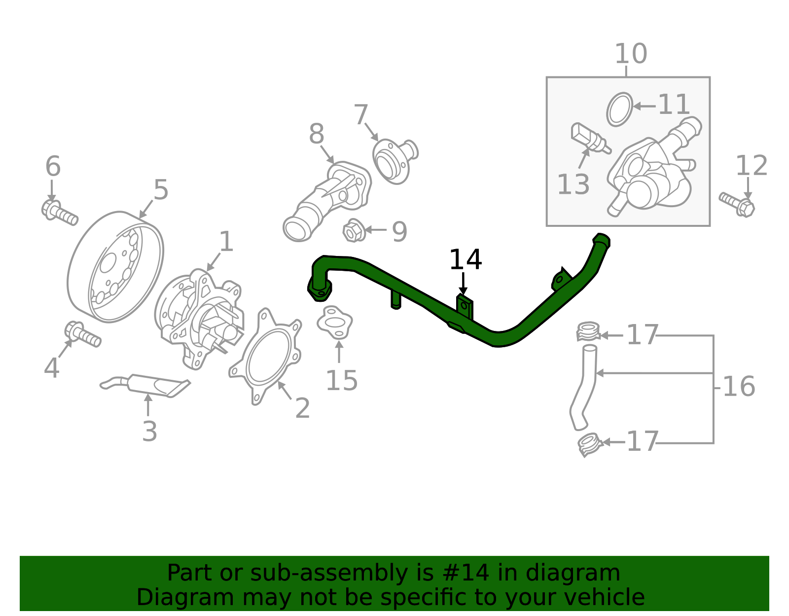 25457-2B701 - Water Pipe 2016-2020 Kia | Kia.Parts Store