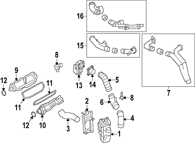8W0145261A - Cooling System: Inter-cooler Mount Bracket for Audi Image