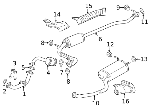 Exhaust Components for 2019 Honda HR-V #1