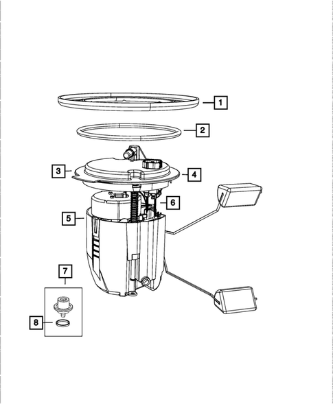 Fuel Pump and Sending Unit for 2009 Chrysler Sebring #0