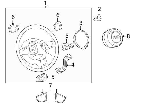Steering Wheel & Trim for 2013 Audi Q7 #0
