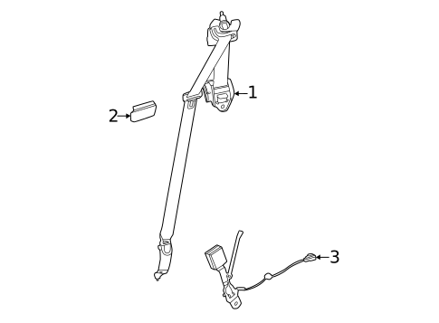 Third Row Seat Belts for 2024 Lexus LX600 #1