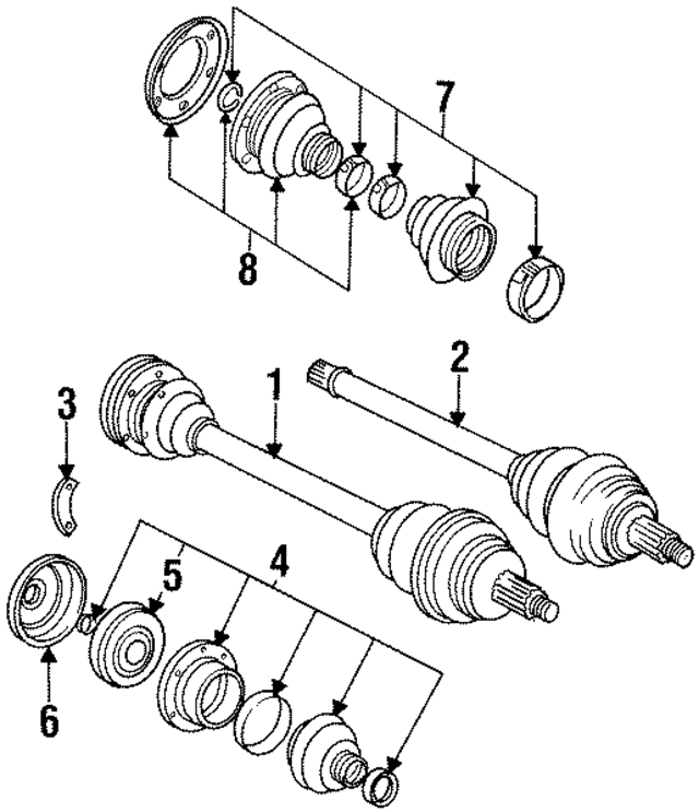 33219067817 - Universals &amp; Rear Axle: Boots for BMW Image