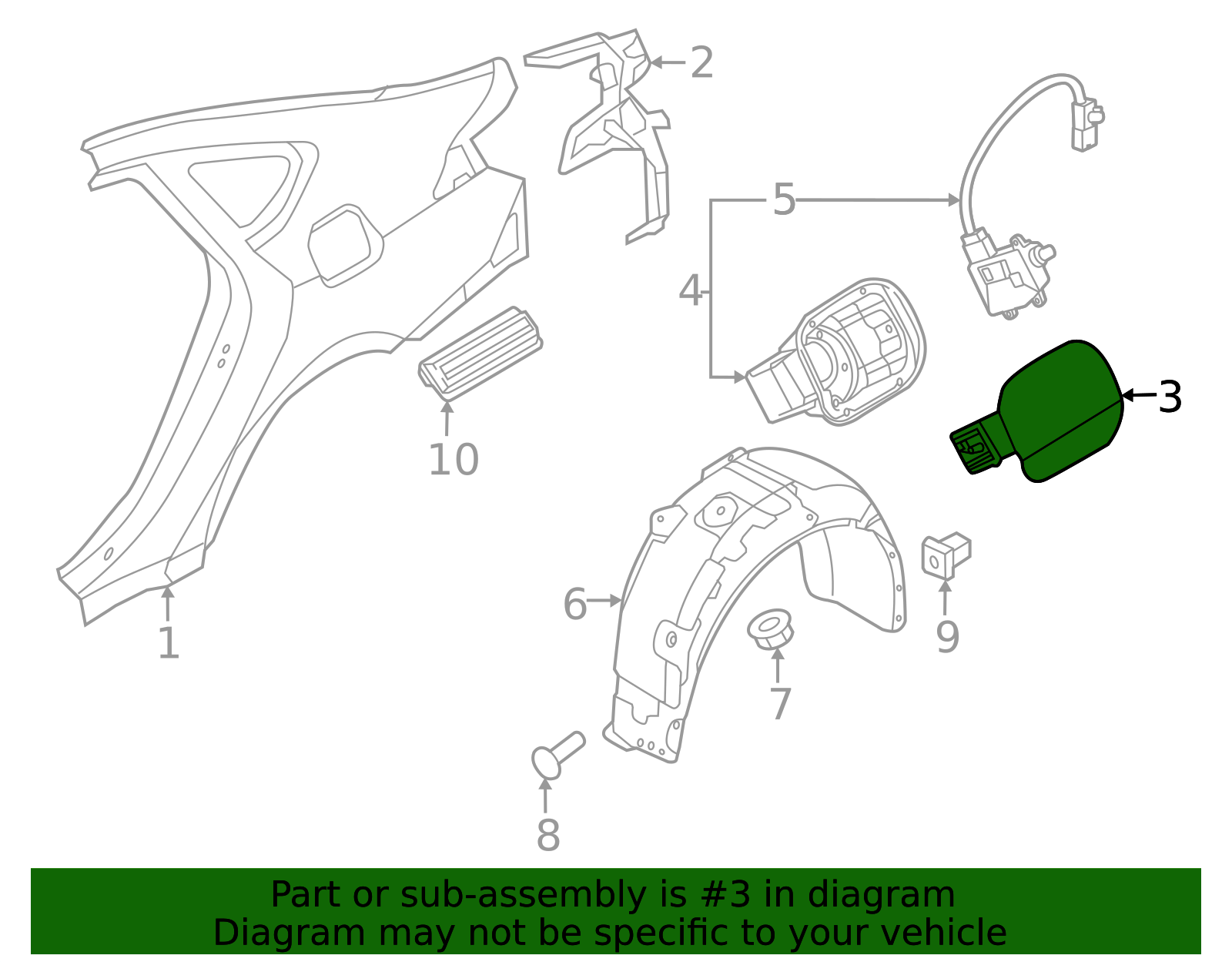 2023-2025 Genesis G90 Fuel Door 69511-T4000 | QuirkParts