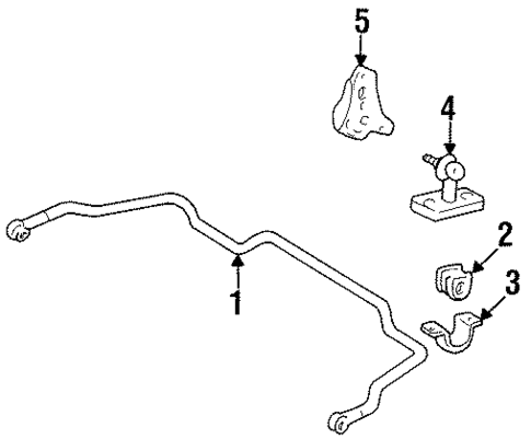 Stabilizer Bar & Components for 1996 Lexus LX450 #1