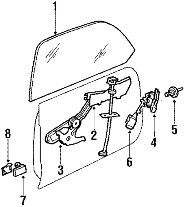 4365200 - Body: Window Regulator for Mopar Image