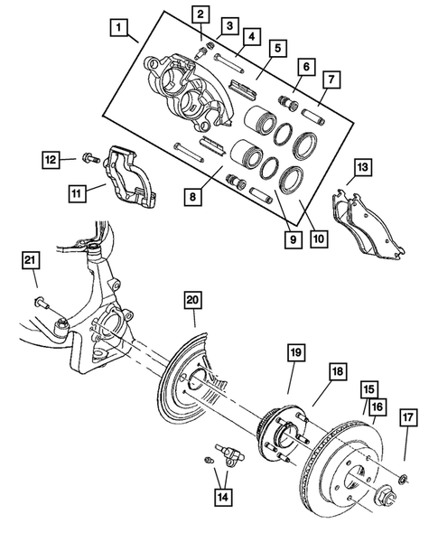 Front Brakes for 2004 Dodge Durango #0