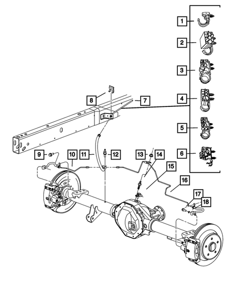 Hydraulic Control Unit, Brake Tubes and Hoses for 2008 Dodge Ram 3500 #1