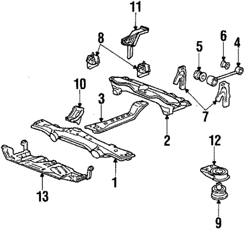 Engine Mounting for 1986 Honda Prelude #0
