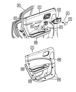 5MG531V5AD - : Rear Door Panel, Left for Mopar Image
