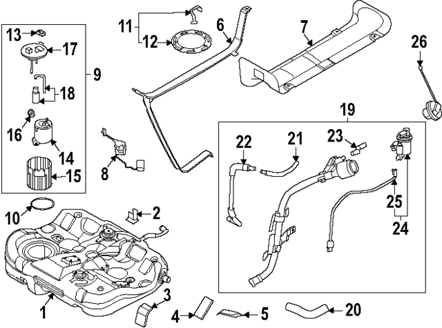 31036L1500 - : Filler Hose for Kia: K5 Image