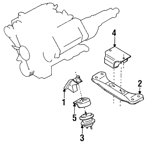 Engine Mounting for 1995 INFINITI Q45 #0