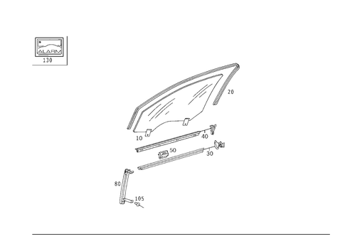Front Door Windows for 2001 Mercedes-Benz S55 AMG #0