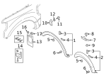 HC3Z9929164BA - Body: Fender Flare for Ford Image