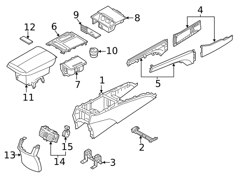 Center Console for 2015 Hyundai Genesis #0