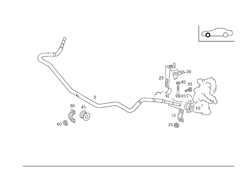 Front Torsion Bar-Standard Suspension for 1994 Mercedes-Benz SL320 #0