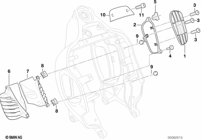 46512331760 - Frame and Mounting Parts: Inlet Grid, Right -  for BMW-Motorrad Image