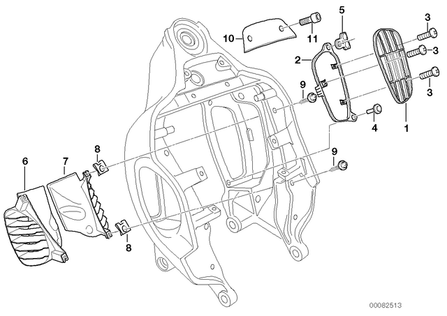 46512331886 - : Outlet Grid, Right for BMW-Motorrad Image