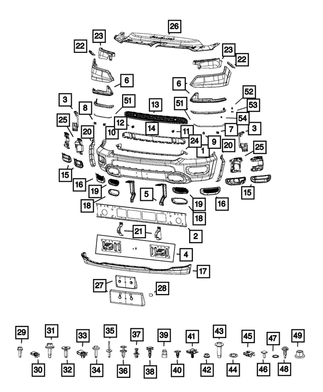 68275355AC - Frame, Bumper and Fascia: Headlamp Bracket, Left for Mopar Image image