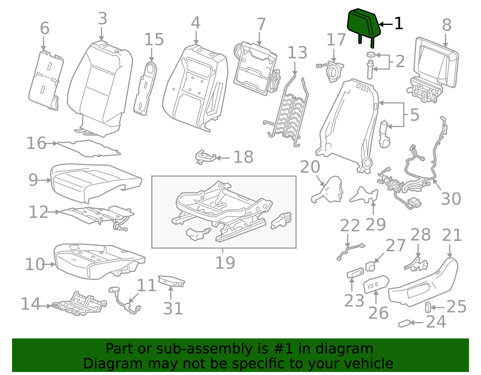 2023-2024 GMC Headrest 85553923 | Capital Chevy Parts