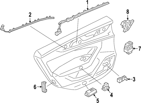 Interior Trim - Rear Door for 2021 Audi RS7 Sportback #1