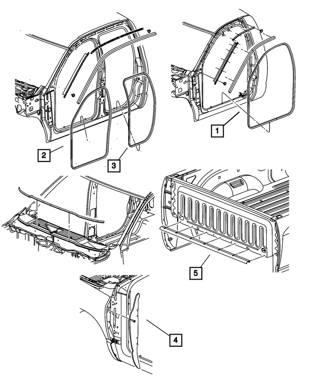 68630991AA - Body Sheet Metal Except Doors: Seal for Mopar Image