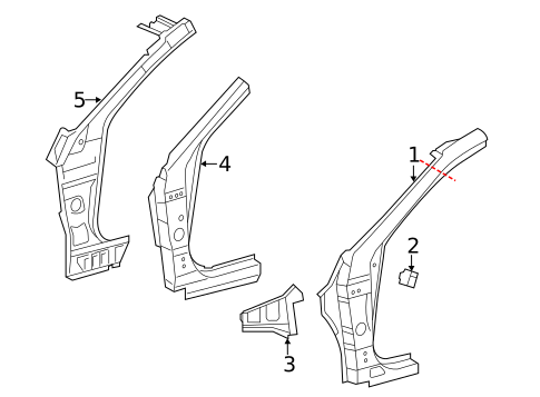 Hinge Pillar for 2018 Lexus ES350 #0