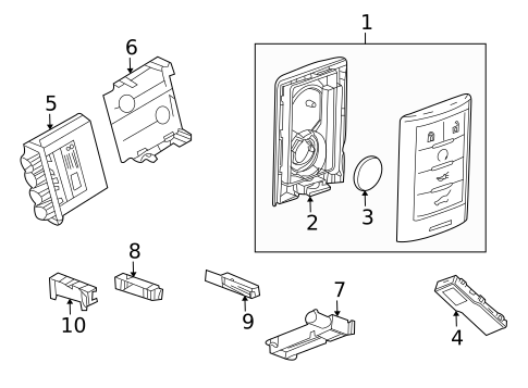 Keyless Entry Components for 2012 Cadillac SRX #0