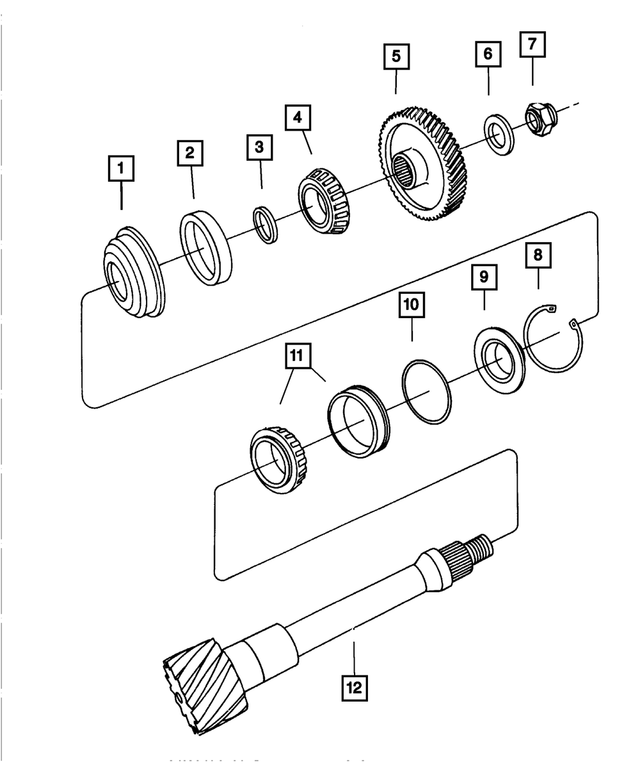 4412831AB - Automatic Transaxle 4 Speed: Output/transfer Shaft Spacer for Mopar Image