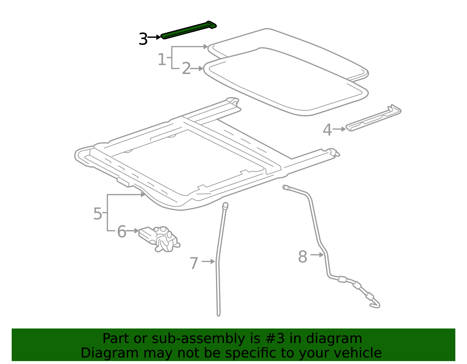 63217 63217-60040 - High-Quality Sunroof Opening Trim for 1998-2007 Lexus ...